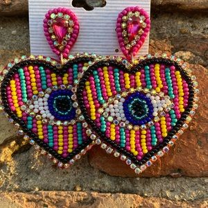 Evil eye earrings
